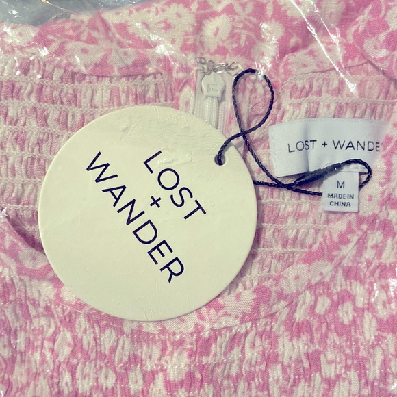 NWT Lost + Wander Pink Midi Dress - Picture 7 of 7